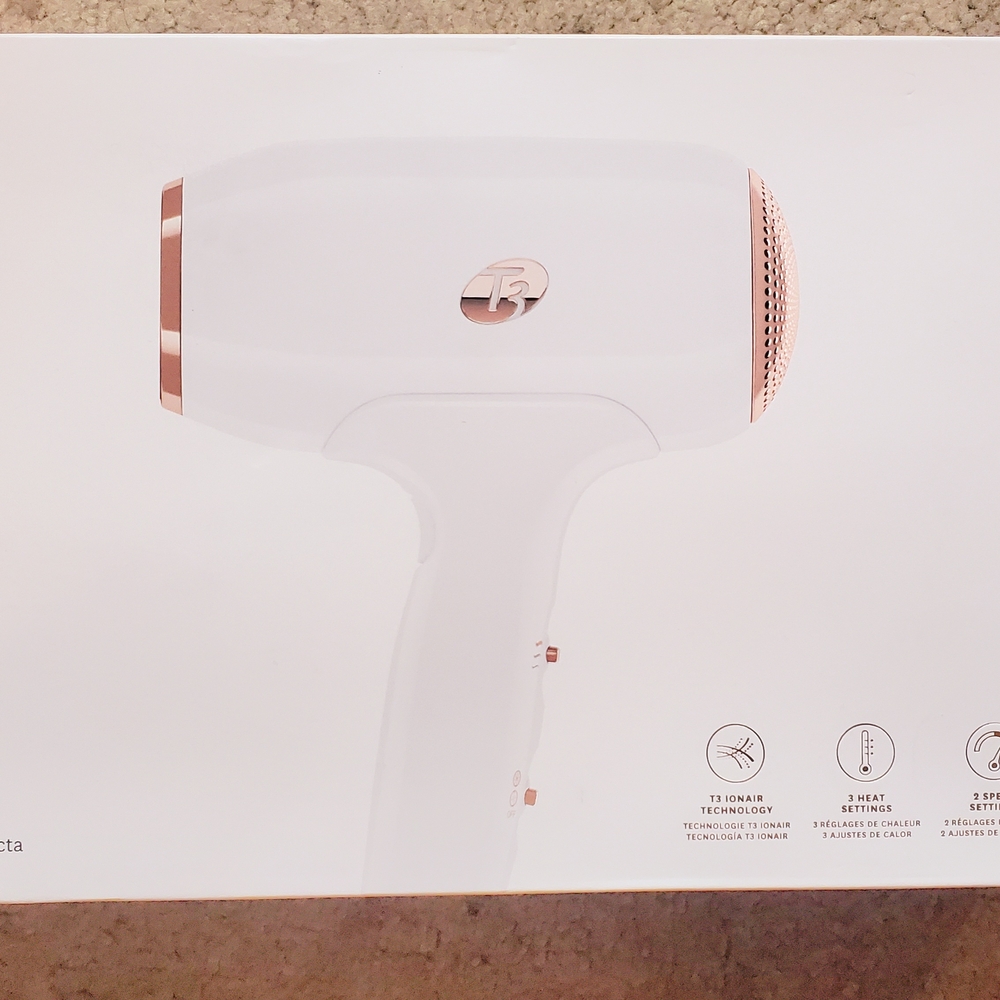 T3 White and Rose Gold Hair Dryer